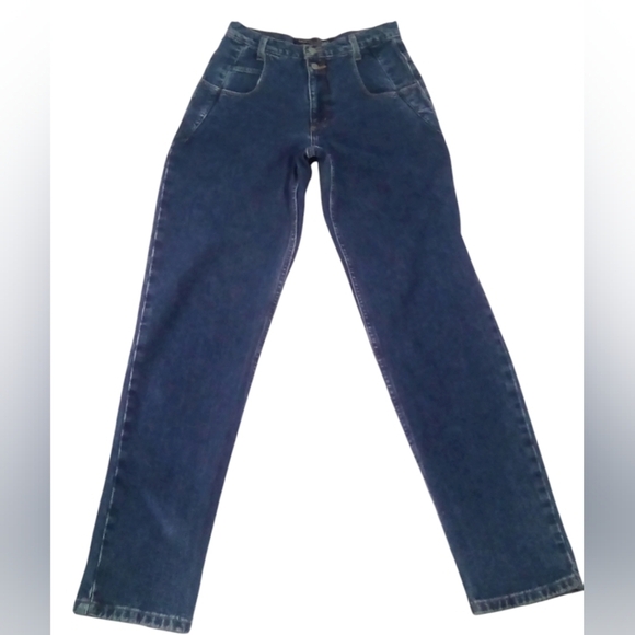 Guess Vintage Loose Fit High Waist Tapered Denim Jeans Classic Blue Size 29W 34L - Picture 1 of 5